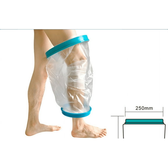 Knee Cast Cover for Shower, Waterproof Bandage and Cast Protector for Knee Replacement Surgery, Wound, Burns Watertight Protection Reusable