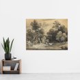 thumbnail image 2 of Gainsborough Landscape With Herdsman And Cow Painting Extra Large XL Wall Art Poster Print, 2 of 3