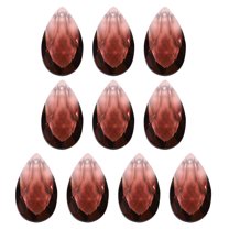 Uxcell K9 Crystal Pendants Teardrop Beads, 10 Pack 38mm Chandelier Prisms Parts Hanging Beads DIY Lamp Dark Brown