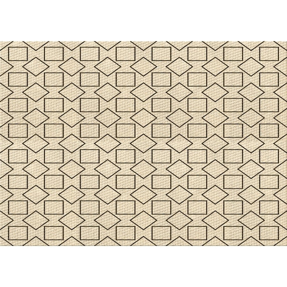 Ahgly Company Indoor Rectangle Patterned Moccasin Beige Area Rugs, 4' x 6'