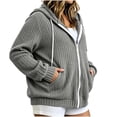 thumbnail image 5 of Nugftut Hoodies for Women Plus Size Full Zip-Up Jacket Oversized Lightweight Sweatshirts Baggy Workout Hoodies with Pockets, 5 of 8