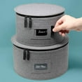 thumbnail image 3 of Sorbus Ensemble de Rangement pour Vaisselle 4 Pcs - Gris, 3 of 8