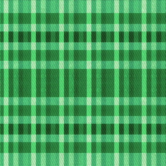 Ahgly Company Indoor Square Patterned Neon Green Area Rugs, 8' Square