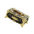 thumbnail image 3 of ziyahi Home Rectangular Tissue Paper Box Case Holder Cover Black Golden, 3 of 5