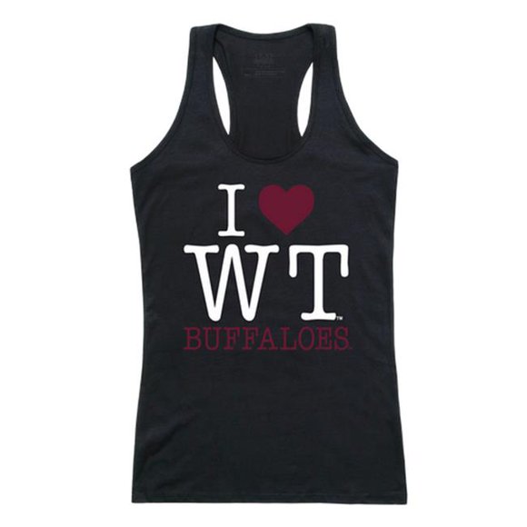 West Texas A&M University Love Tank for Women, Black & White - Extra Large