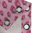 thumbnail image 4 of Ambesonne Fruit Grommet Curtain, Pop Art Style Strawberry, 50" x 72", Pale Pink Magenta, 4 of 6