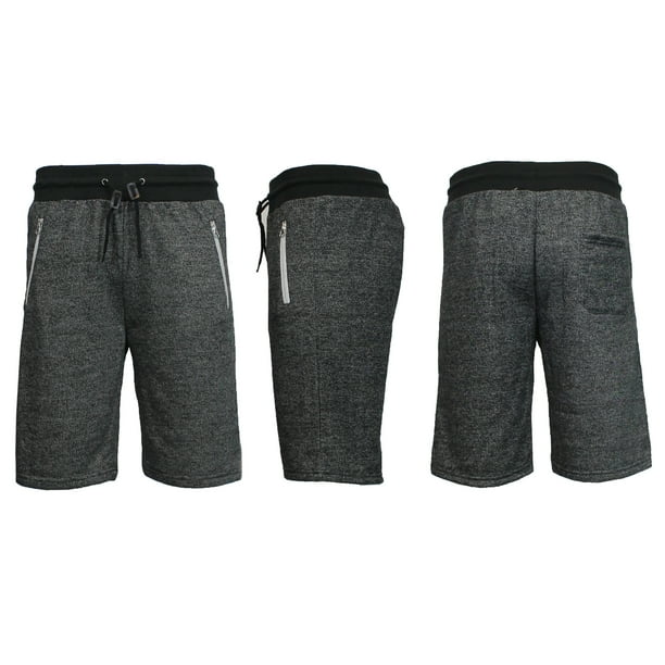 Galaxy by Harvic - Men's French Terry Shorts w/ Side Zipper Pockets - Walmart.com - Walmart.com