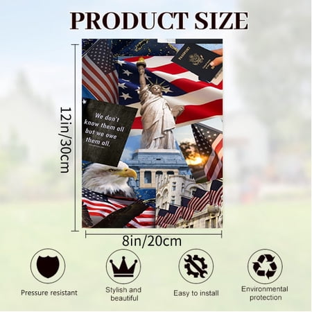 Verve & Co Shop Vintage Style Patriotic Tin Sign American Symbol Tribute Wall Decor for USA Enthusiasts Metal Signage 8×12 Inches