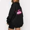 thumbnail image 1 of Mode Décontractée à Manches Longues Imprimé Floral Fermeture Éclair Épaule Extérieure Surdimensionnée Sweat-Shirts Noir S, 1 of 6