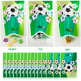 thumbnail image 2 of KAKOWELY 24 bolsas de regalo decorativas con temática de fútbol para fiestas de cumpleaños infantiles (verde), 2 of 5