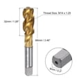 thumbnail image 2 of M14 x 1.25 High Speed Steel Machine 4 Spiral Flutes Thread Tap Titanium Plated, 2 of 6