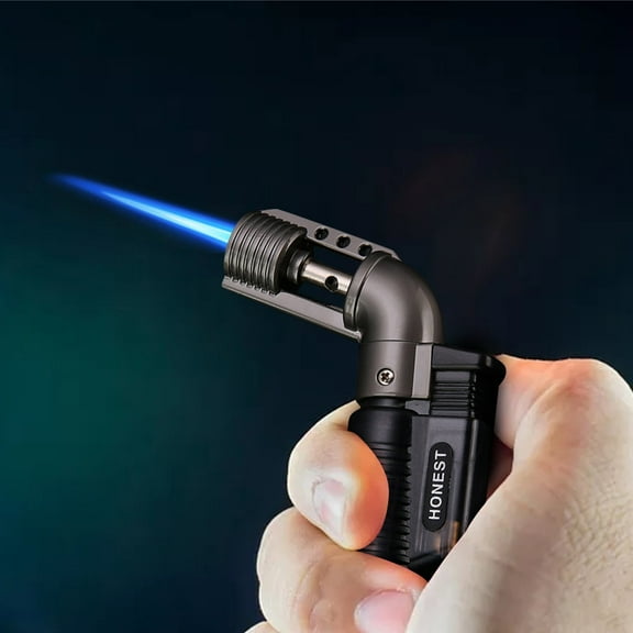 1 Piece Micro Torch Arc Lighter Hand Held Refillable ButaneTorch with Adjustable Flame Metal Flame Gun Welding Gas Torch Lighter (Butane Gas Not Included)
