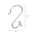 thumbnail image 3 of Utopia Alley Shower Rings Hooks, Shower Curtain Rings Hooks for Bathroom, Rust Resistant Shower Curtain Hooks Rings, Set of 12, Chrome, 3 of 10