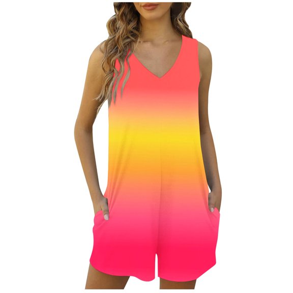 Kmdttou 2025 New Fashion Women's Summer Women's Pocket Suspender Shorts Jumpsuit Strap Pants with Pockets Clothes on Clearance!