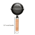 thumbnail image 2 of Aa2Zee 5" Pre-seasoned Premium Cast Iron Round Mini Pan with Wooden Handle - CIMRP0502BLK, 2 of 9