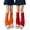 Red and Orange, variant on 2 Pairs Flare Knit Leg Warmers for Women Girls, Y2K Wide Leg Knit Leg Covers, Slouchy Boot Cuffs Leg Socks for Harajuku Cosplay Street Casual Outfits
