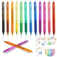 thumbnail image 5 of Erasable Pens Multicolor, 12 Pcs Erasable Gel Pens, Pens with Erasers, Colored Erasable Gel Pens, Click Fine Point 0.7 Mm, Retractable Gel Ink Pens, Assorted Colors for Daily Writing Drawing 11ml, 5 of 9