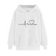 thumbnail image 1 of ICHUANYI Clearance Women Loose Long Sleeve Sweatshirt Hooded Hoodie Sweatshirt Blouse(White, M) ICHUANYI WER2023081016599, 1 of 7