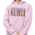 thumbnail image 2 of Emergency Nurse Leopard Print Hoodie Sweatshirt Unisex Large Pink, 2 of 5