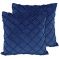 thumbnail image 1 of 2 Piezas Fundas de Cojines Decorativas de Terciopelo Patrón de Tablero de Ajedrez Cuadros Cuadrados para Sofá Dormitorio Oficina Coche, Azul, 1 of 3