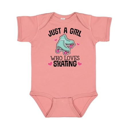 

Inktastic Just A Girl Who Loves Skating Gift Baby Girl Bodysuit