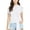 White, variant on Rachel Roy Womens Cropped Tie Front Basic T-Shirt, Grey, X-Large
