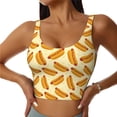 thumbnail image 1 of Fotbe Hot Dog 3 Sujetador Deportivo Largo sin Aros para Mujer con Almohadillas y Soporte Medio, Transpirable y Absorbente, Camiseta Tipo Chaleco o Tank Top-Large, 1 of 8