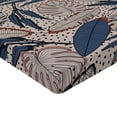 thumbnail image 4 of Ambesonne Tropical Fitted Sheet, Striped Exotic Foliage Art, King Size, Dark Lavender and Cinnamon, 4 of 5