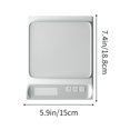 thumbnail image 2 of RKSTN Balance Électronique de Cuisine Abs Balance Électronique Concise Commerciale Haute Précision 0.1G Grammes Pesée Petite Cuisine Ménage Cuisson Café Balance de Cuisine, 2 of 5