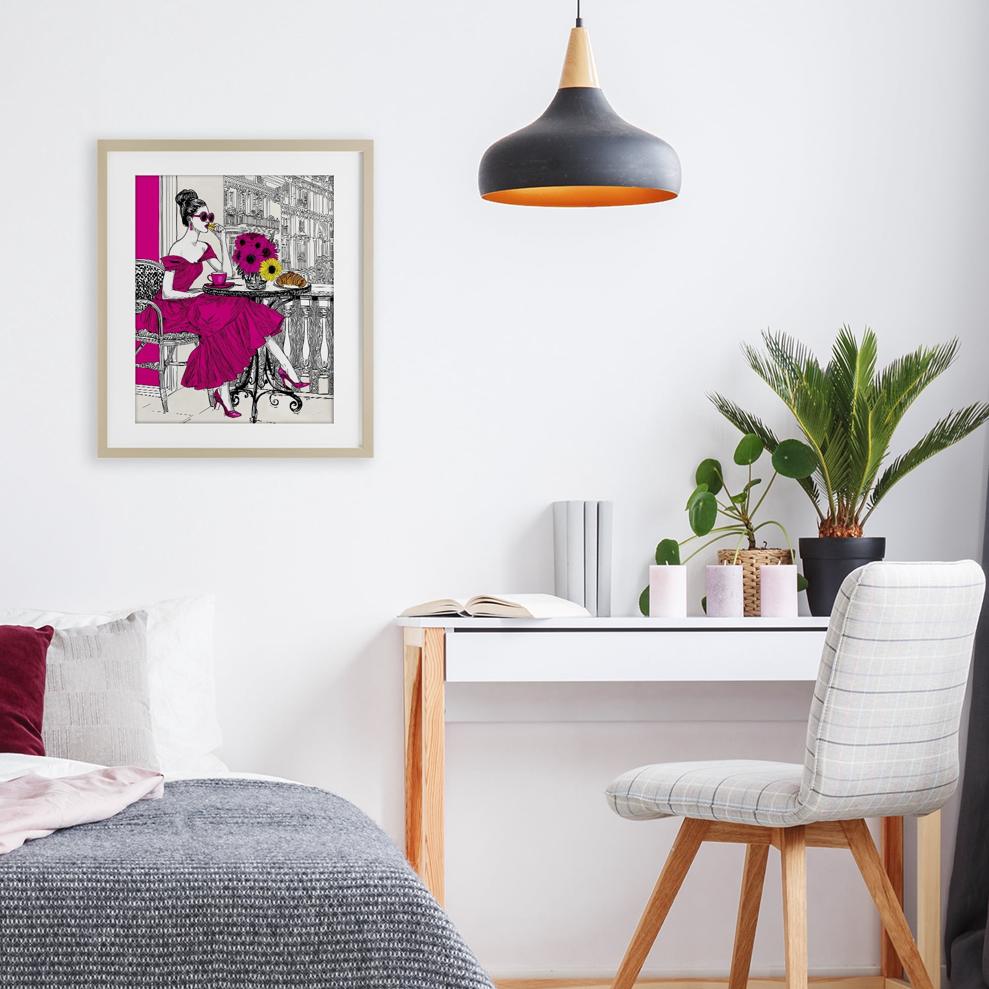 Stupell Industries Glamorous Brunch on Balcony Birch Framed Print Under Glass, design by Jess Stempel