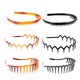 thumbnail image 3 of 6Pcs Elastic Plastic Wavy Toothed Hairband Hair Comb Headband for Women Men, 3 of 4