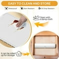 thumbnail image 4 of TOPCHANCES Food Warming Mat, Foldable Roll Up Silicone Electric Warming Tray with 5 Level Temperature, 9mm Anti-Scald Upgrade, 24H Heating by Appointment (White), 4 of 8