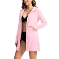 thumbnail image 5 of Ailaofu Women's Summer Solid Color Long Sleeve Zip Up Jacket with Pockets Stylish Outdoor Slit Breathable Sun Protection Clothing, 5 of 5
