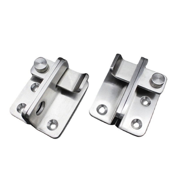 Pestillo abatible de 2 uds, pestillo de puerta resistente de acero inoxidable (Extra grueso) con orificio de bloqueo de seguridad, acabado cepillado,