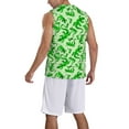 thumbnail image 2 of Naloa Green Lizard Basketball Jersey Reversible Men's Mesh Athletic Sports Shirts Training Practice S-4XLMedium, 2 of 6
