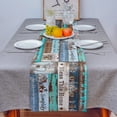 thumbnail image 4 of Table Runner Dresser Scarves 90 Inch Long, American Farm Country Star Berry Linen Dining Table Runners Vintage Watercolor Wood Grain Tabletop Scarf for Wedding Holiday Party Kitchen, 4 of 7