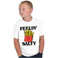 thumbnail image 5 of Funny Feelin Salty Fries Food Pun Crewneck T Shirts Boy Girl Teen Brisco Brands X, 5 of 6
