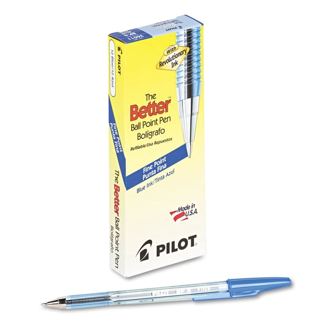 Bolígrafo PILOT The Better punta fina tinta azul paquete de 12