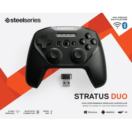 SteelSeries - Stratus Duo Wireless Gaming Controller for Windows, Chromebooks, Android, and Select VR Headsets - Black