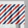 thumbnail image 5 of Ambesonne Harbour Stripe Valance & Curtain, Diagonal Retro, 55"x45", Blue Red White, 5 of 6