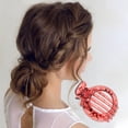 thumbnail image 3 of Unique Bargains 1 Pc Elegant Round Hollow Hair Clips Hairdo Clip Red, 3 of 5