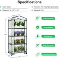 57x57x77Inch Transparent Mini Walkin Green House with Window and
