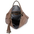 thumbnail image 6 of Ampere Creations Aida Woven Embellishment Hobo Bag in Stone, 6 of 6
