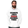 thumbnail image 3 of Grandpa Jokes Maximum Power Funny Men's Big & Tall Graphic Hoodie Brisco Brands 2X, 3 of 5