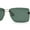 Gold - Green, variant on Womens Slick Minimal Luxury Rimless Rectangle Retro 90s Sunglasses Gold Black