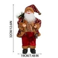 thumbnail image 2 of Santa Doll Christmas Festive Home Desktop Ornament Holiday Party Decoration Statue for Tabletop Display, 2 of 5