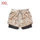 thumbnail image 4 of Soidarity 2021 pantalones cortos para correr de camuflaje para hombres 2 en 1 de pisos de secado rápido pantalones cortos deportivos para gimnasio Uniforme atlético Marrón militar XXL Soidarity OD2835-20B, 4 of 6