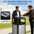 thumbnail image 5 of STICCIO 40 Gallon Commercial Trash Can, Heavy-Duty Steel with Lockable Hinged Lid, Large Capacity Waste Receptacle for Restaurant, Park, Office., 5 of 7