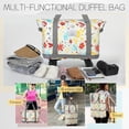 thumbnail image 7 of Rolling Duffel Bag with Wheels - Foldable Expandable Duffle Bag with Wheels for Travel, Rolling Luggage Bag Carry  Bag with Wheel, Large Rolling Backpack  Bag for Men Women (Flower), 7 of 7