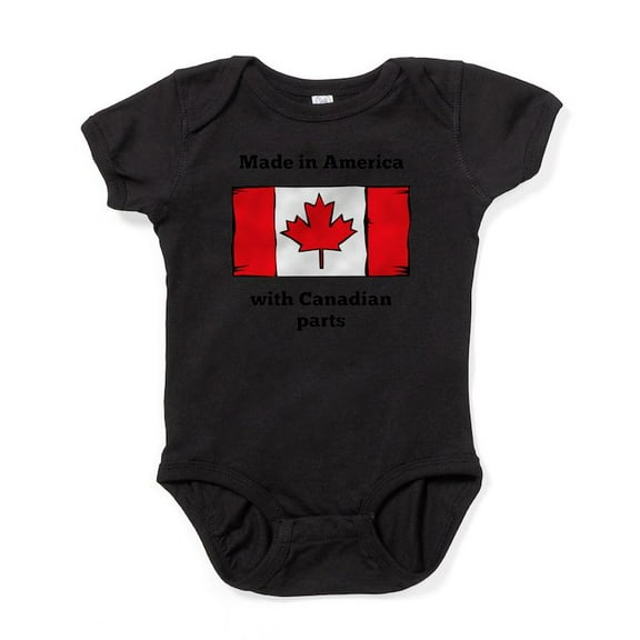 CafePress - Made In America With Canadian Parts Body Suit - Cute Infant Bodysuit Baby Romper - Size Newborn - 24 Months